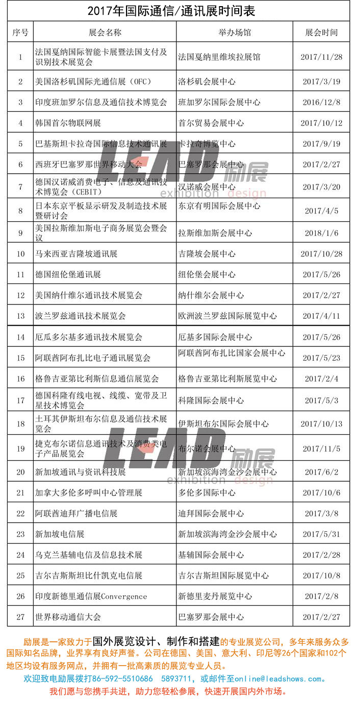 美国通讯展览、德国通信展台设计搭建、印度通讯展位制作搭建