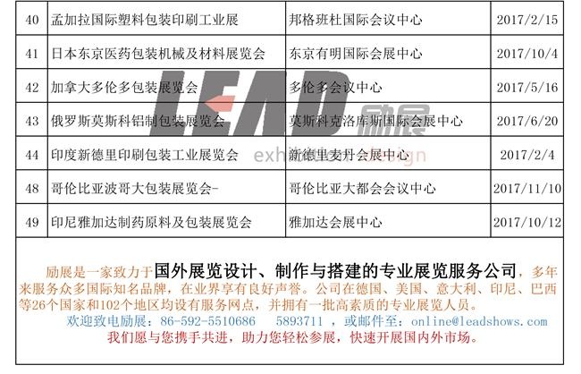 国外包装展、国外展台设计公司、国外展览设计搭建公司